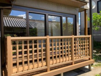 ウッドデッキ・サッシ取替え工事